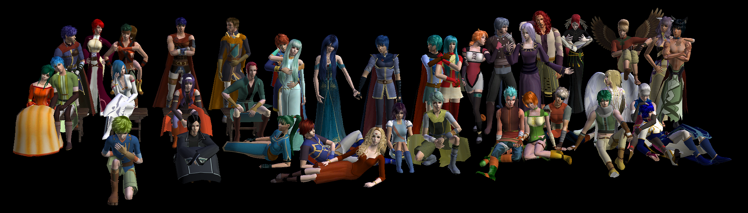 Fire Emblem Group in Sims 2