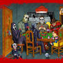 Horror Icons playing poker (redux)