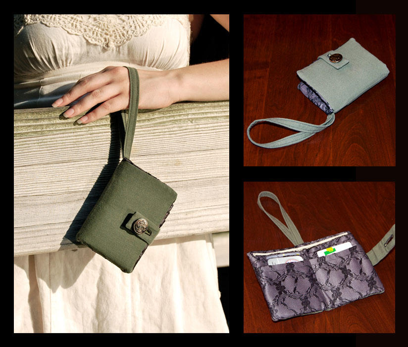 Military Green Wristlet