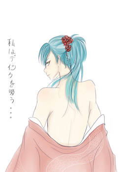 aoba in a kimono