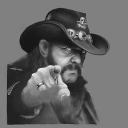 Lemmy portrait sketch (WIP)