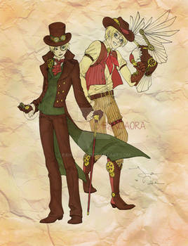 Steampunk Hetalia: England and America