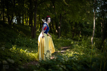 Snow White in the forest