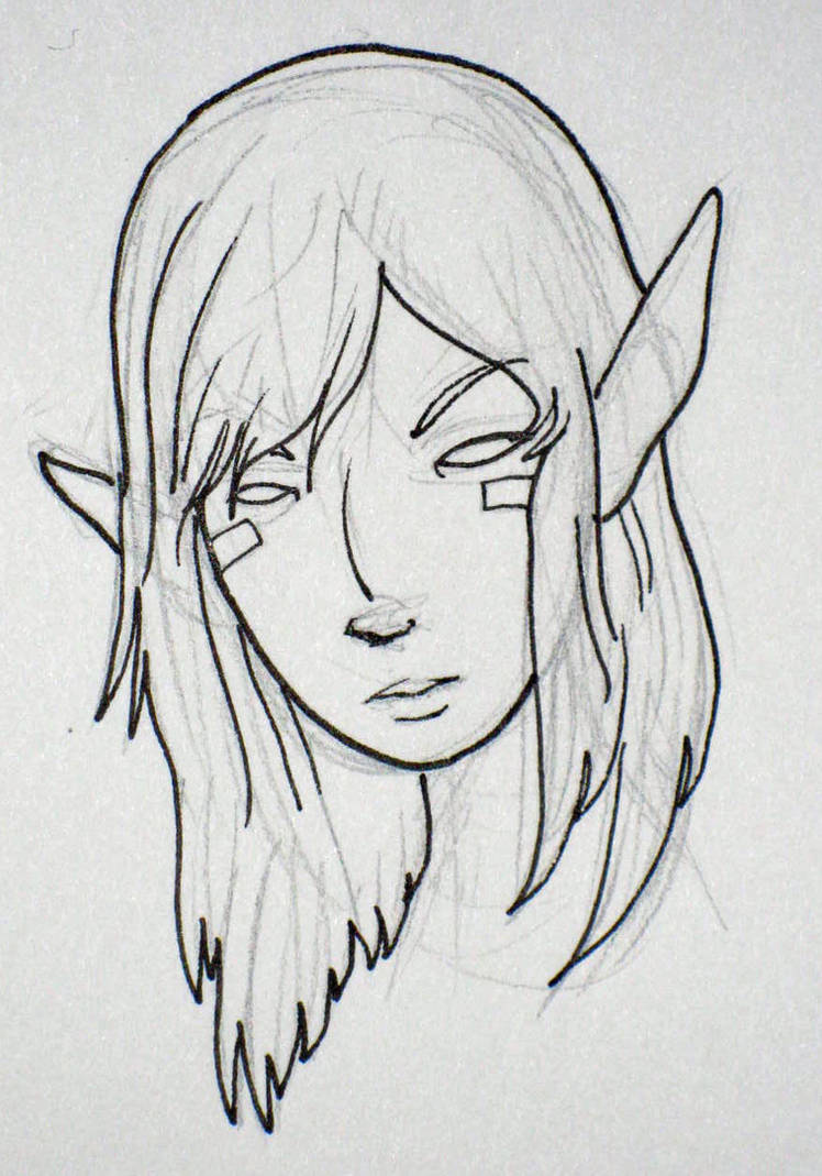 Elf sketch by sweetlynumb63 on DeviantArt