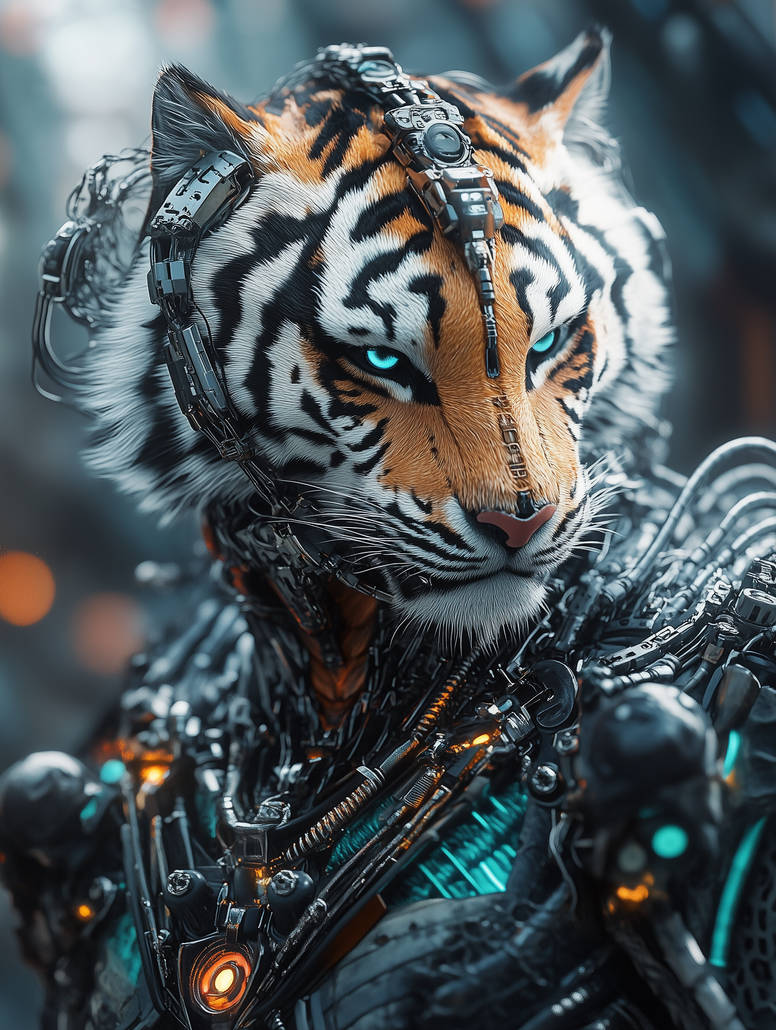Computer Science Tiger The Cyber Tiger: Guardian of the Neon Jungle by stgbr on DeviantArt