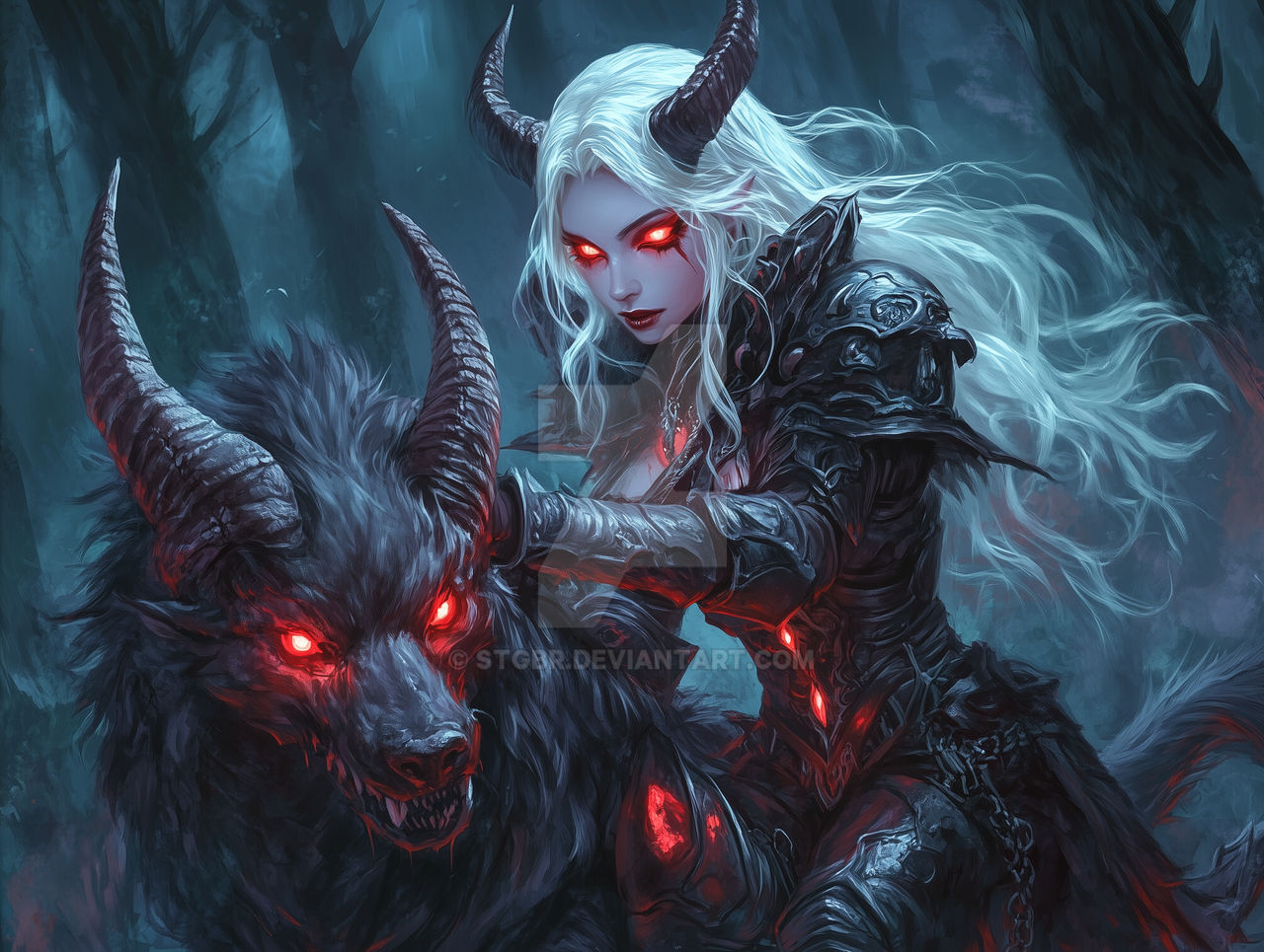 Bloodhound Demon A Demon and her hellhound by stgbr on DeviantArt