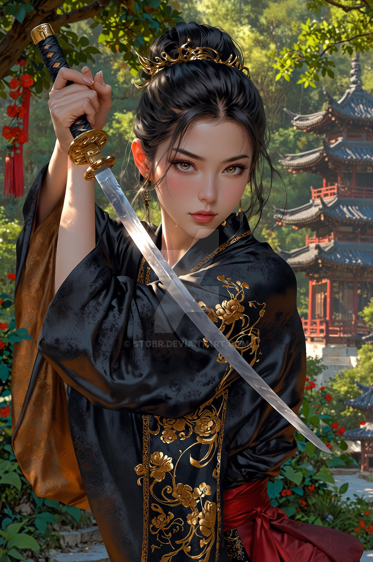 Warrior Robe Designs Warrior in training, black and gold robes by stgbr on DeviantArt