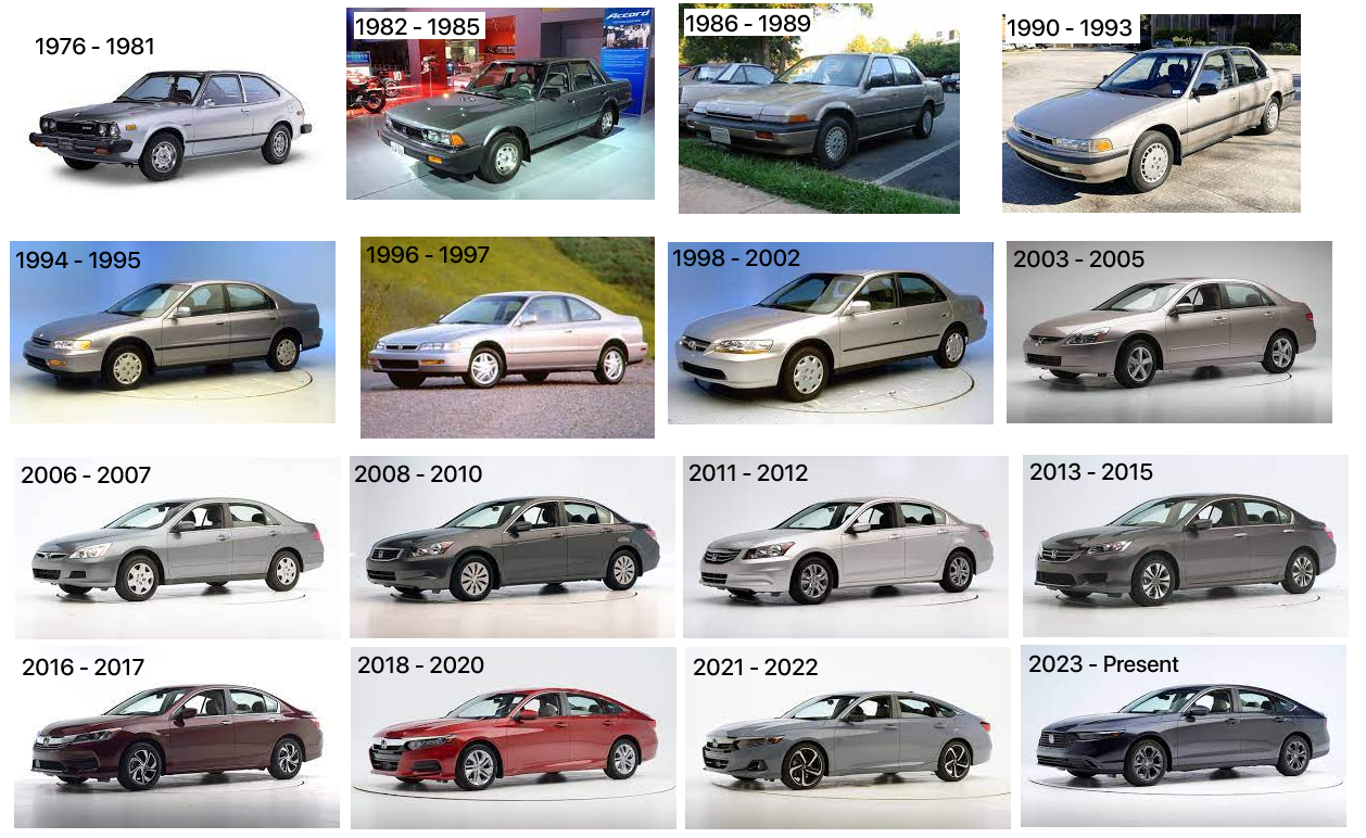 Honda Accord Models By Year
