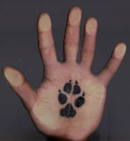 Coyote Paw print tattoo