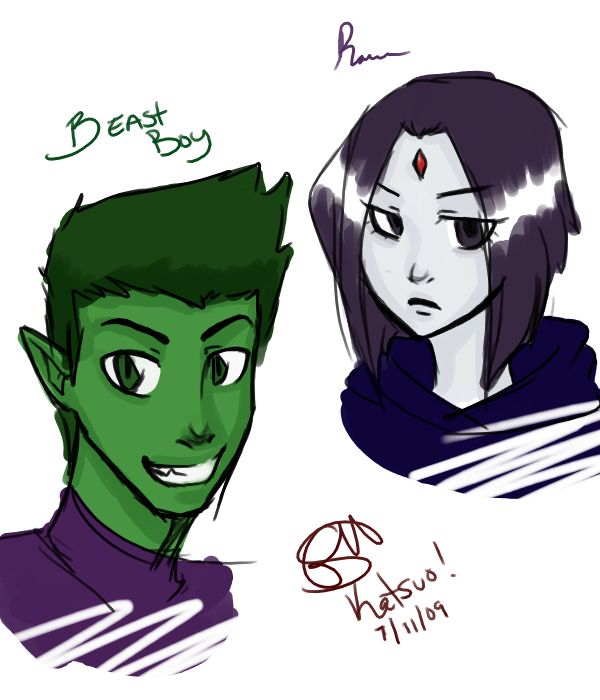 Raven and BeastBoy