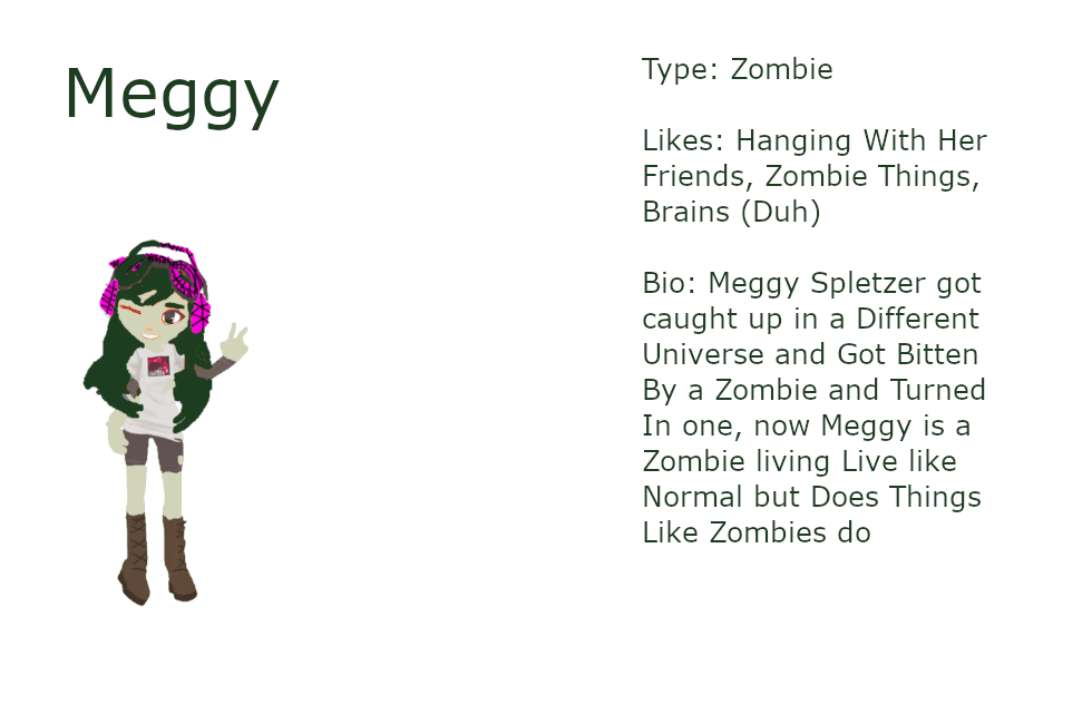 SMG4: Zombie Meggy Bios