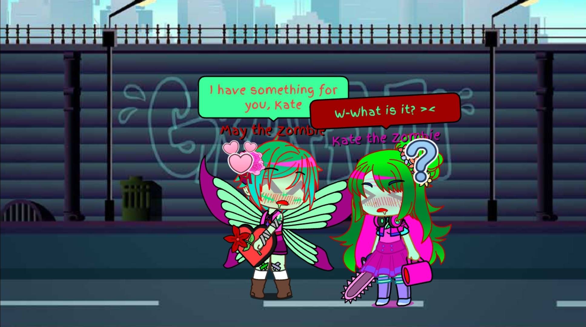 May and Kate in an Alley