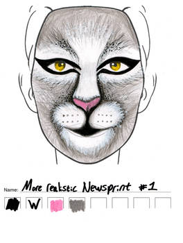 More realistic Newsprint #1 makeup sketch