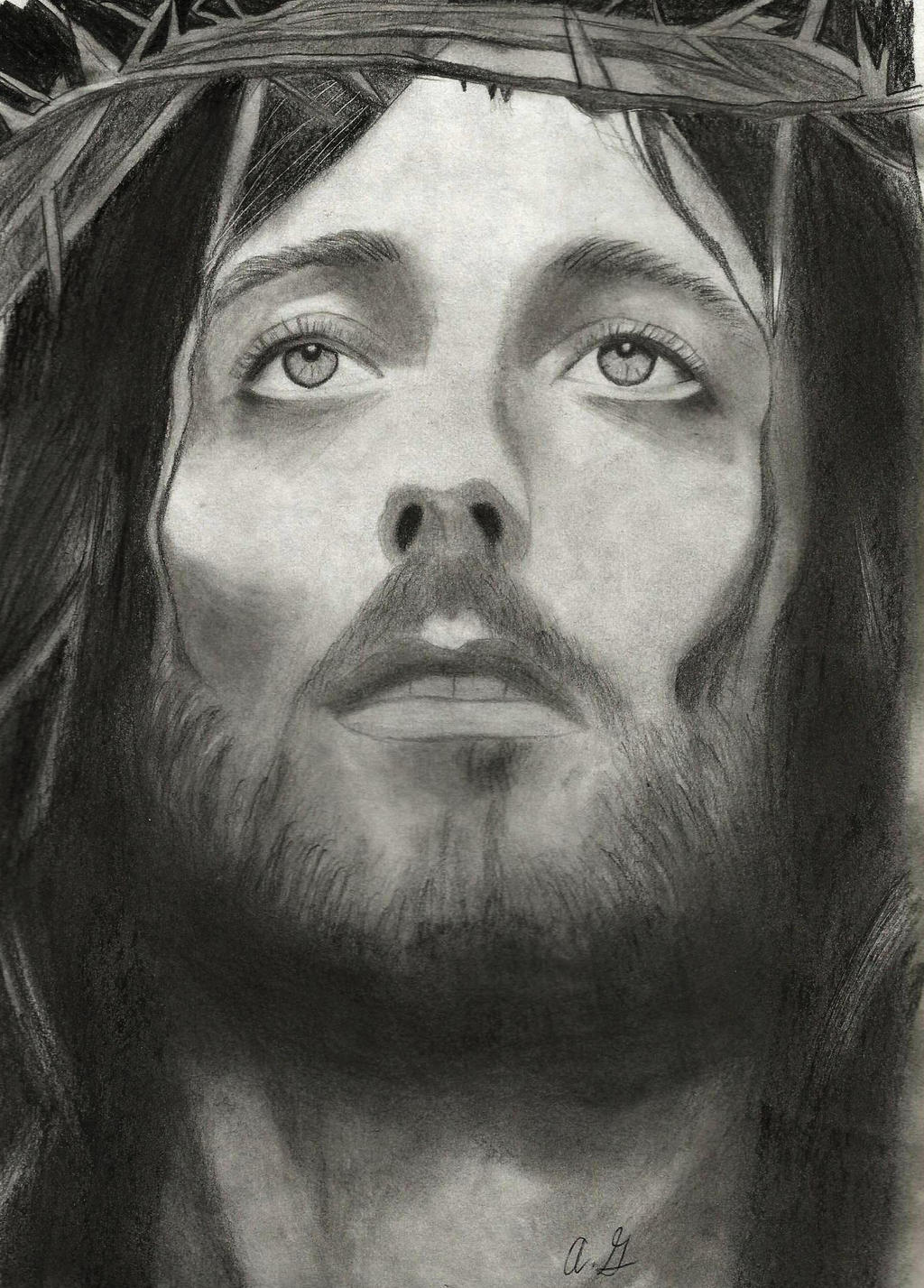 Jesus Christ drawing by EtaniaVII on DeviantArt Jesus Christ drawing by EtaniaVII on DeviantArt