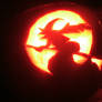 Witch on a broom Pumpkin carving