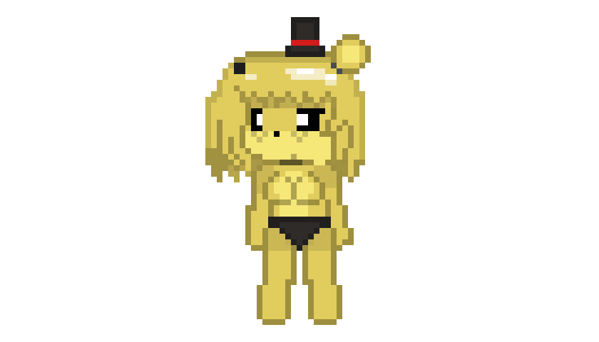 Fnia Golden Freddy In Pixel Style Animated By... 