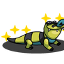 Shiny Sandile + Crocostimpy (Ren and Stimpy Show)