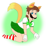 Luigi school girl and kitsune