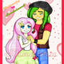 (Valentines Fanart) EG Fluttershy and Sandalwood.
