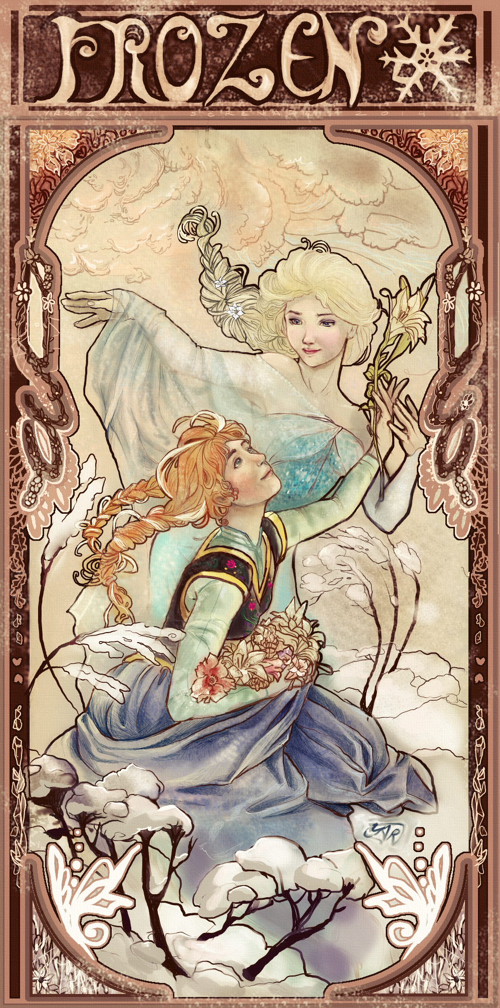 Frozen in the Style of Alfons Mucha (2014)