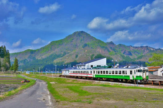 Tadami station in Spring