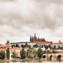 Prague in cloudy day