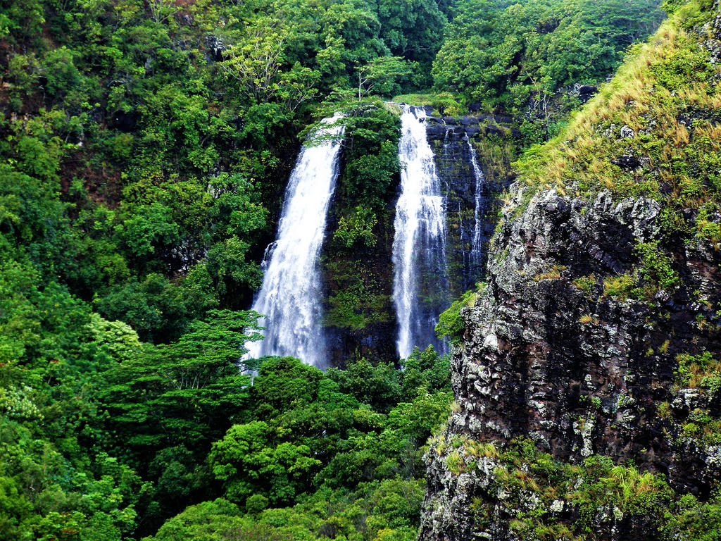 Waterfalls in Kauai Island