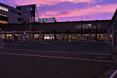 Aomori Railway Station in Evening