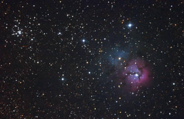 M-20 The Trifid Nebula and Open Cluster M-21