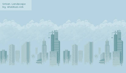 Pixel Art Urban landscape background