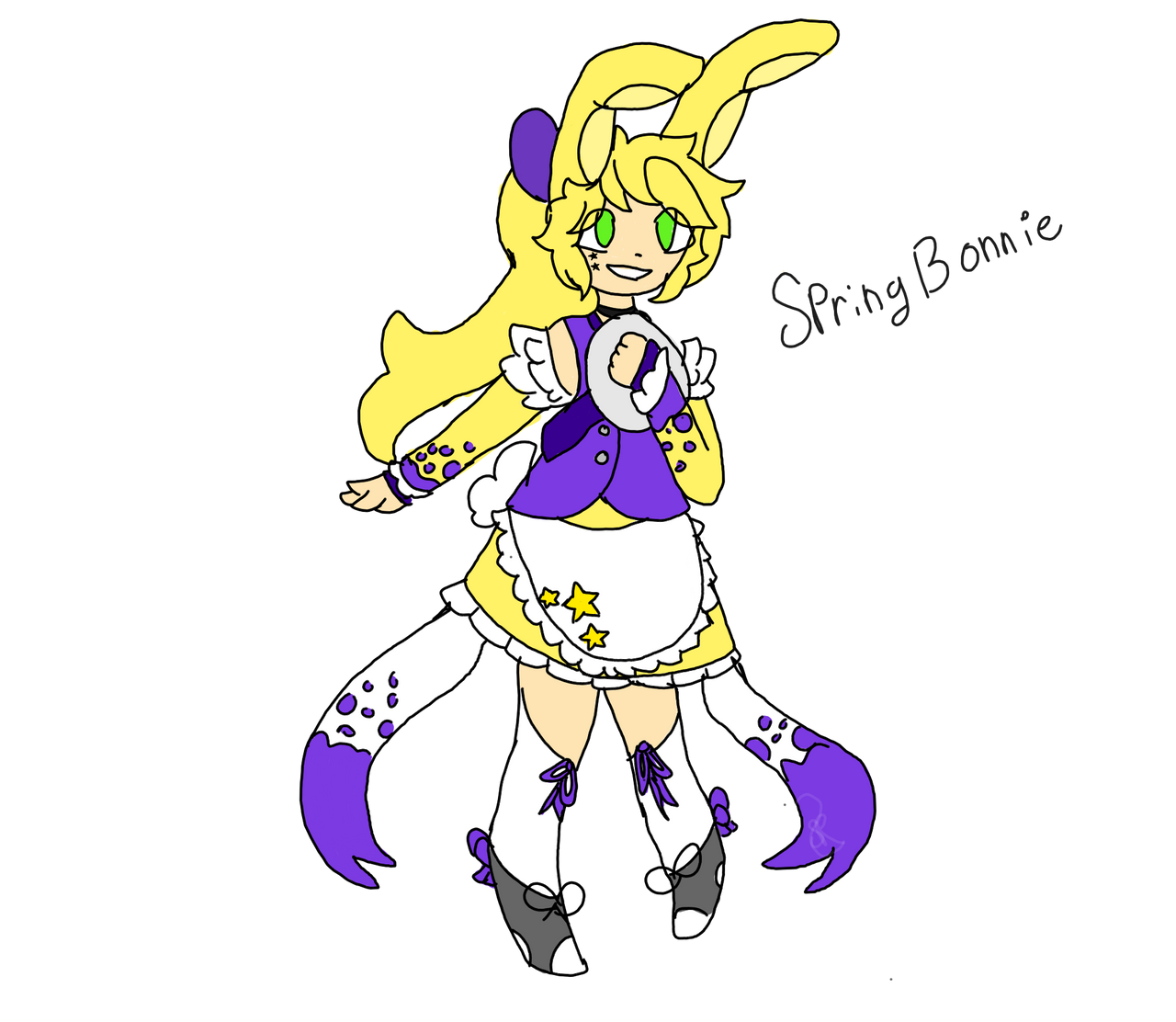 Human Springbonnie (random drawing #2) by Dark0spirit on DeviantArt