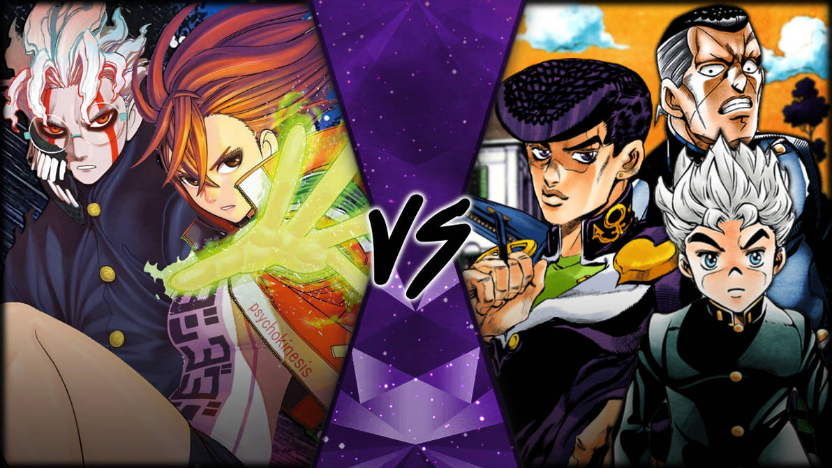 Momo and Okarun vs Josuke, Koichi and Okayasu by TheSpiderMate on ...