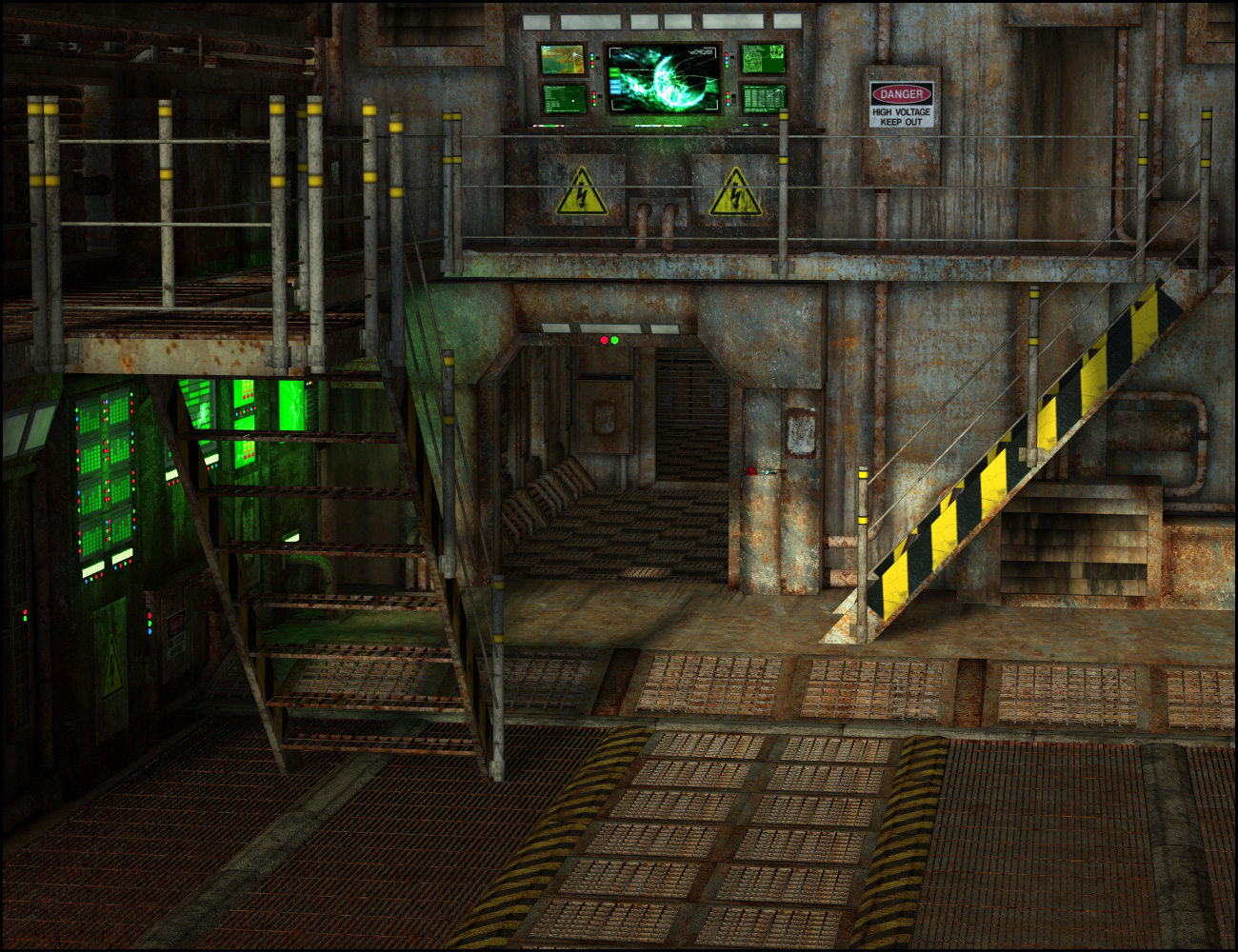 picture Sci Fi Spaceship Cargo Bay loading dock and cargo hold by ann0314