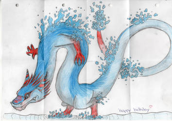 blue-red waterdragon