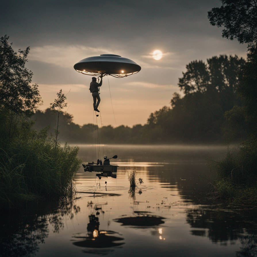 Real Beautiful Aliens Abduction While fishing by track985 on DeviantArt