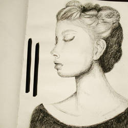 charcoal lady