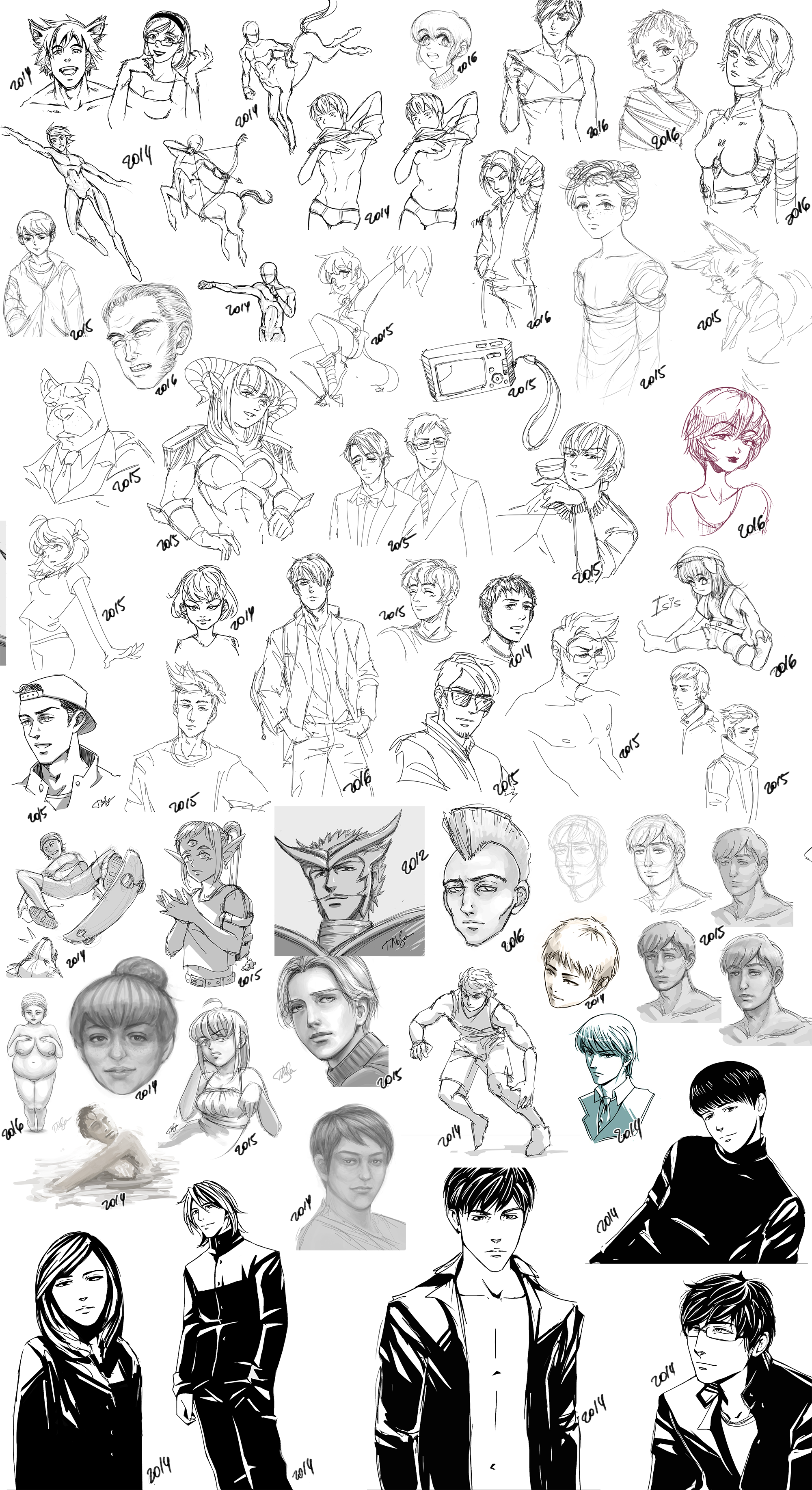 Dump: sketches and b/w drawings