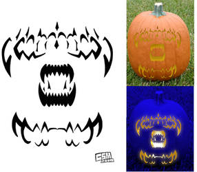 ALIENS Jack O Lantern Stencil