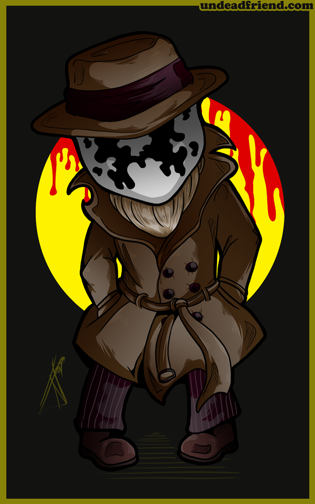 Patreon Reward: Chibi Rorschach by undeadfriend on DeviantArt