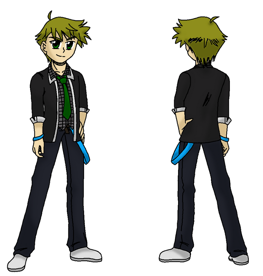 Anime Boy - Front and Back Reference by HDB-Arts on DeviantArt