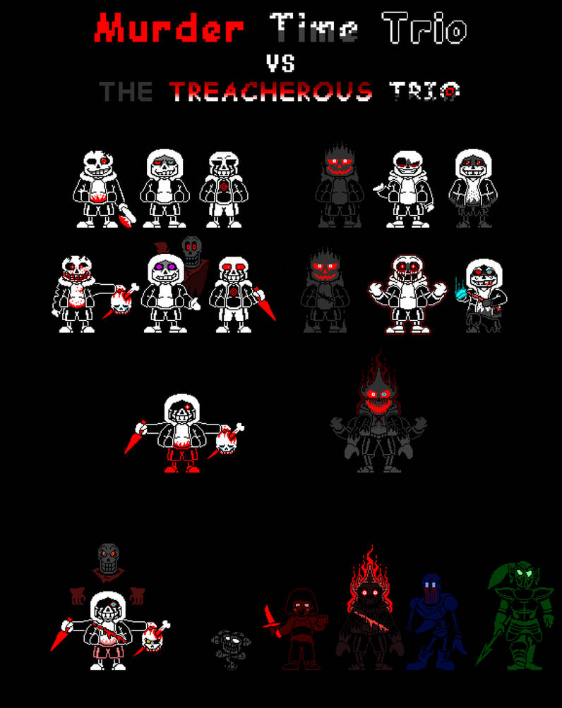 Multiversal Time Trio Murder Time Trio VS The Treacherous Trio Phase 1-4 by heavyismorshu on ...