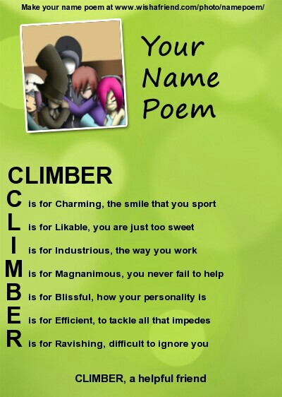 Climber's meaning