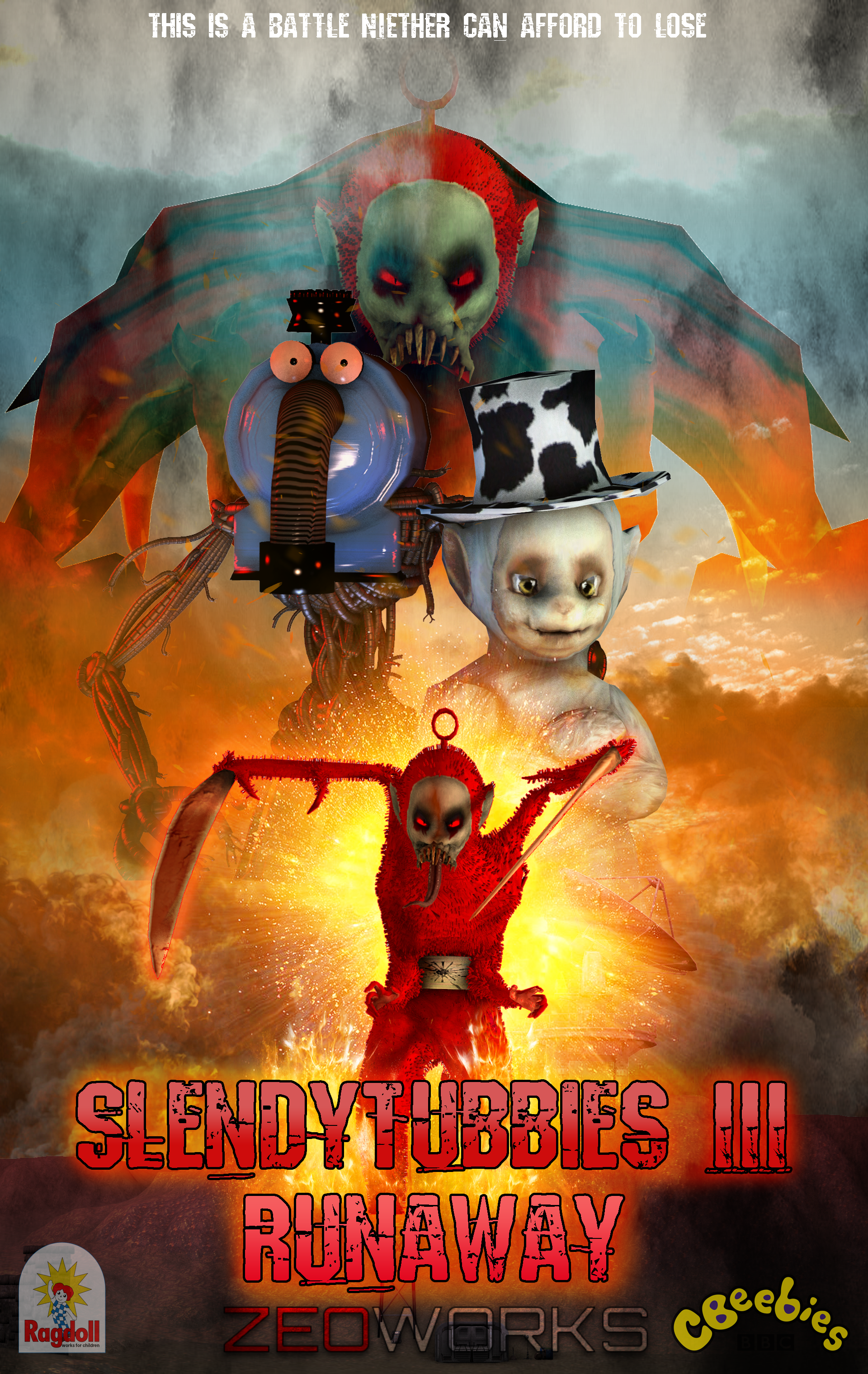 Slendytubbies 3: Runaway (Official Poster) by Lukiethewesley13 on