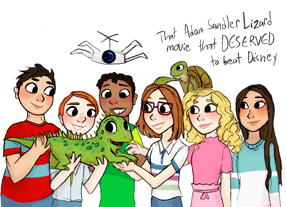 that Adam Sandler Lizard movie Leo by TrendyStaMacigian on DeviantArt