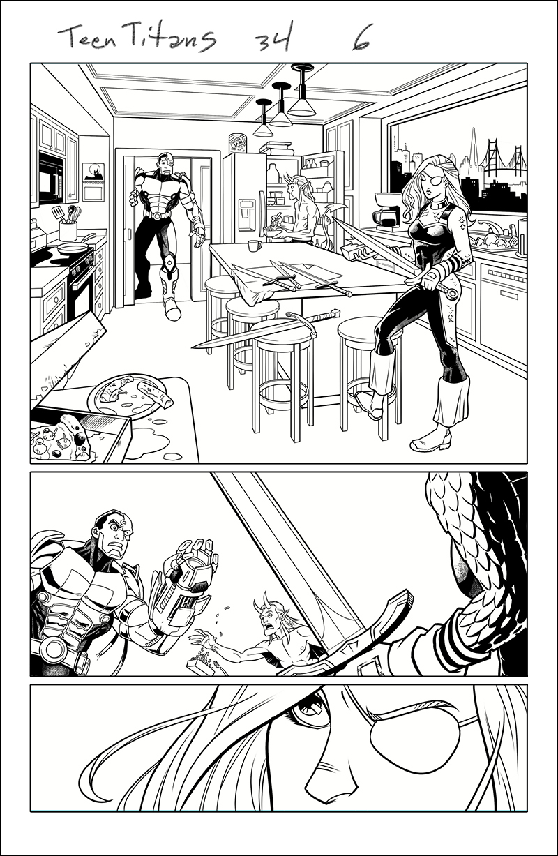 Teen Titans, Sample Art, Page 2