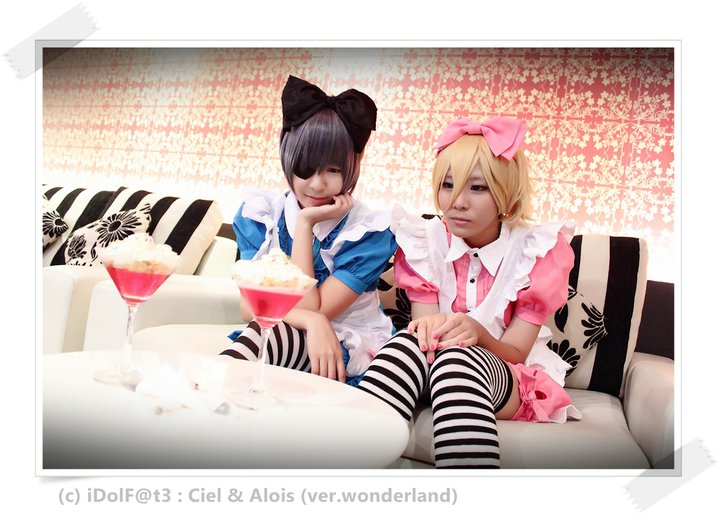 Ciel and Alois in Wonderland