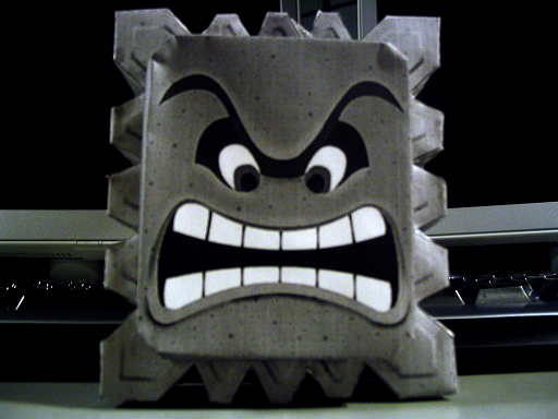 Mario Thwomp Papercraft