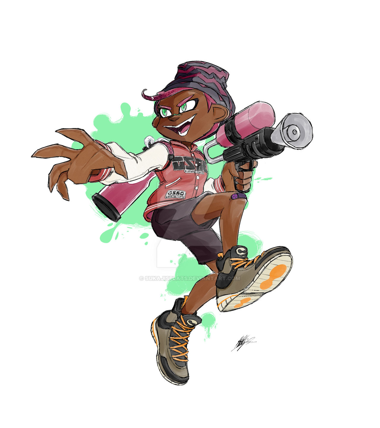 Commission: Octoling OC 5-5-22 by SukajiSplats on DeviantArt