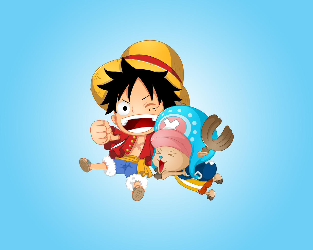 Chibi Luffy and Chopper by aiharachan on DeviantArt