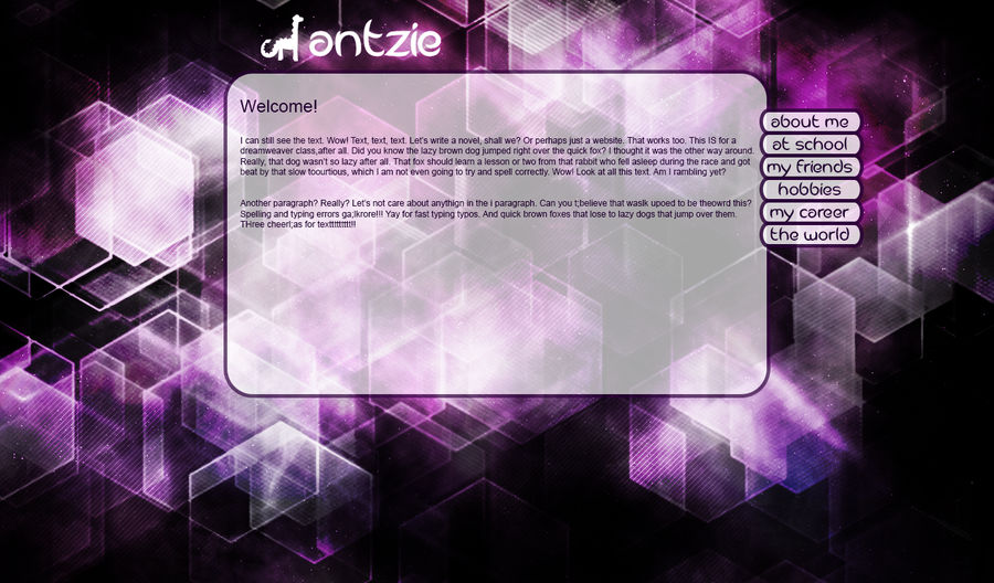 A Very Purple Site Layout by Antzie7 on DeviantArt
